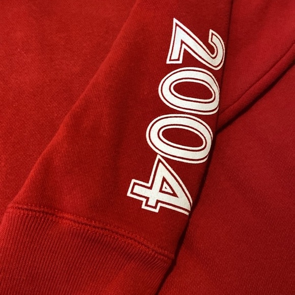 Roots Vtg Canadian Team 2004 Athens Olympic Half Zip Sweatshirt Red White Sz XXL - Picture 2 of 12